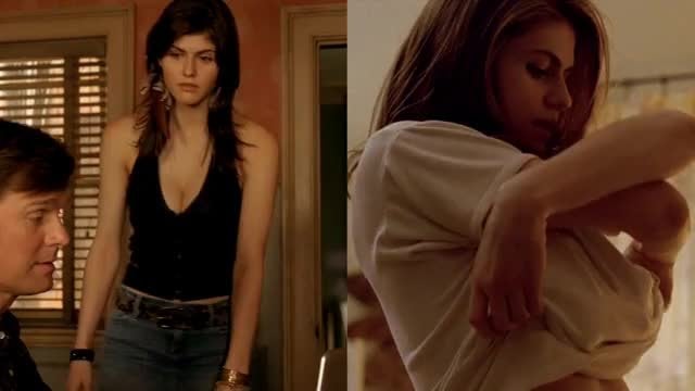 Alexandra Daddario Gets Wild in a Steamy Side-by-Side of Clothes On and Off