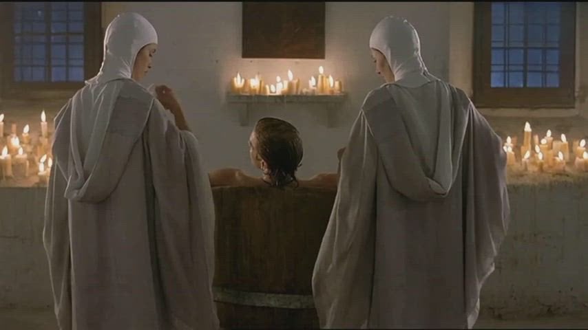 Chiara Gensini and Silvia Colloca in a nude scene from Virgin Territory (2007)