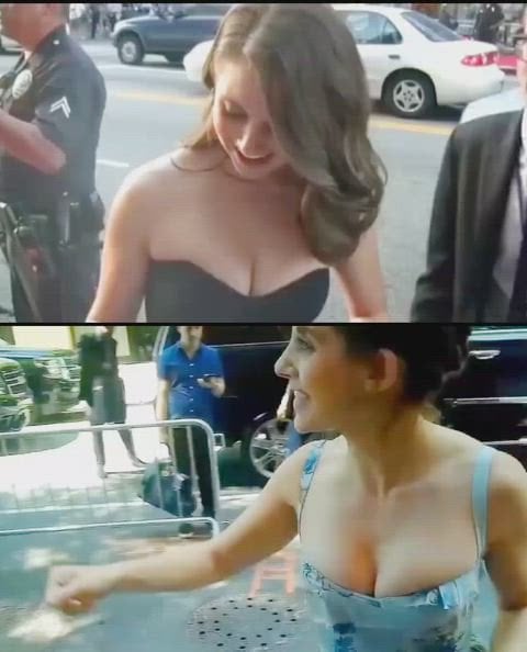Hot and Sexy Alison Brie Shows Off Stunning Cleavage