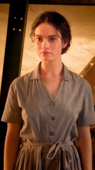 Lily James in a nude scene from The Exception (2016)