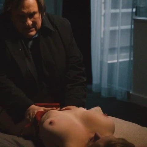 Lucy Campbell and Emmanuelle Vill’s nude scene in Welcome to New York (2014)