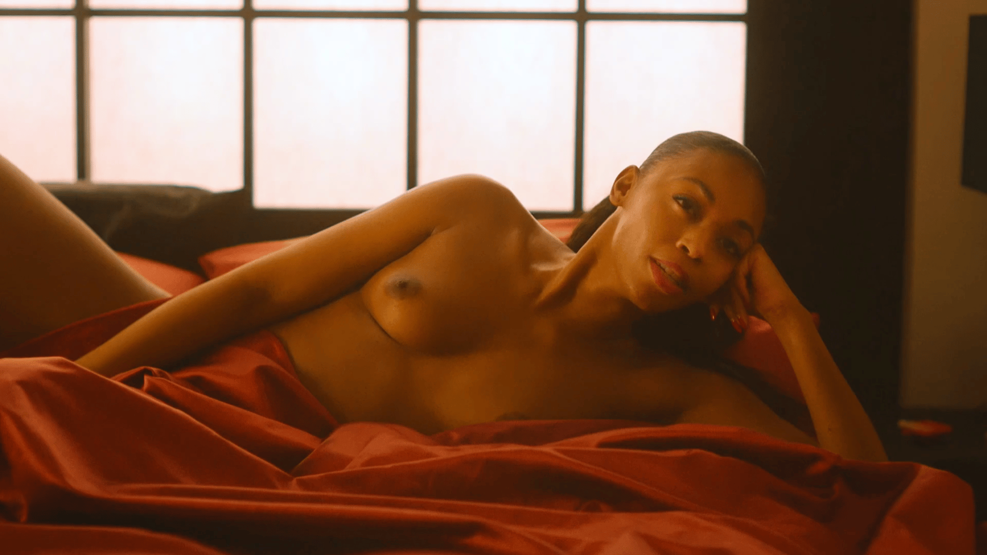 Nafessa Williams in a nude scene from “Rivals” Season 1 Episode 1 (2024)