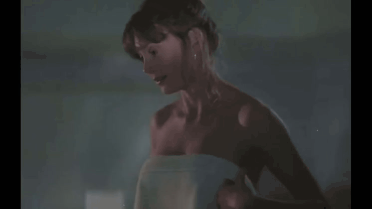Pamela Susan Shoop gets steamy in a hot comparison of clothed vs nude moments