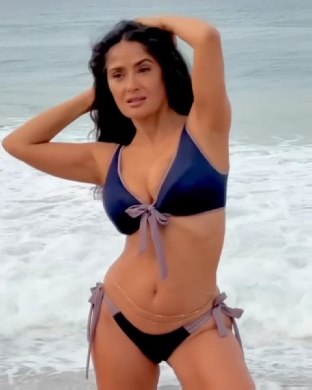 Salma Hayek Looks Hot in Sexy Outfits Showing Off Her Beautiful Curves