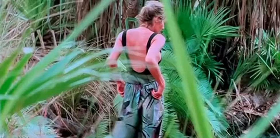 Linda Kozlowski in a nude scene from Crocodile Dundee 1986