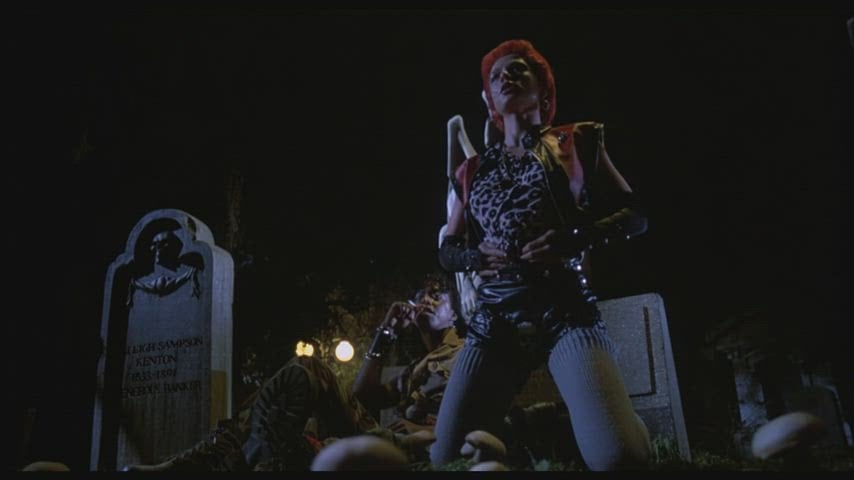 Linnea Quigley in a nude scene from The Return of the Living Dead