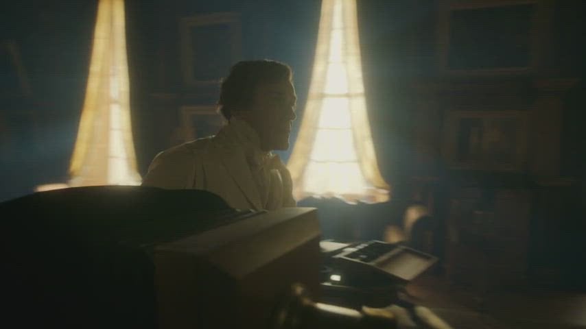 Shian Denovan in a nude scene from Guillermo Del Toro’s Frankenstein (2025)