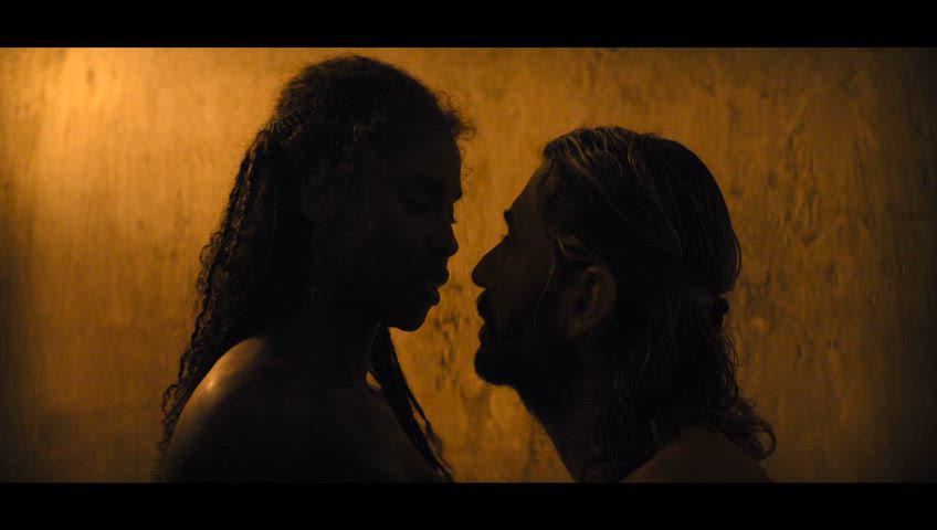 Tenika Davis in a revealing sex scene from her latest movie