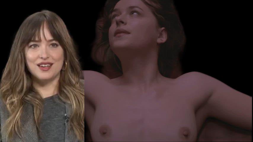 Dakota Johnson discusses her nude scenes in the movie.