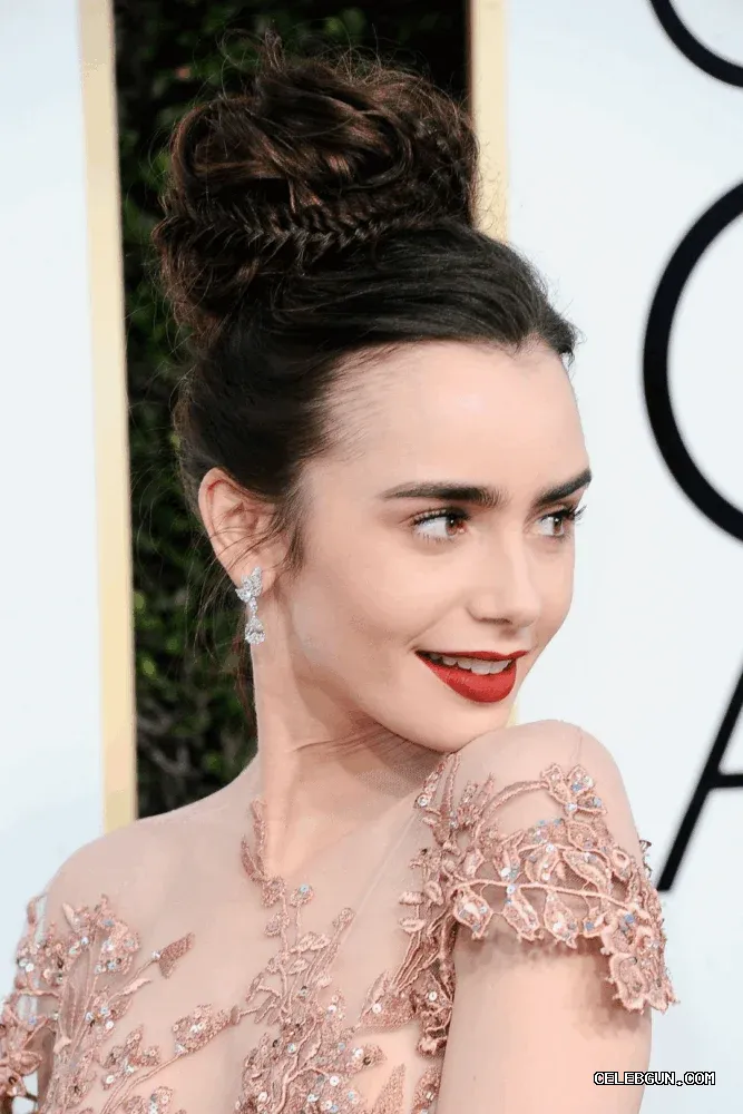 Lily Collins' Hot Collection of Sexy Photos with Red Lipstick